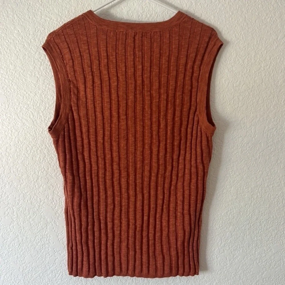 Free People Veda Set - Cinnamon Rust Ribbed Knit Midi Skirt and Top